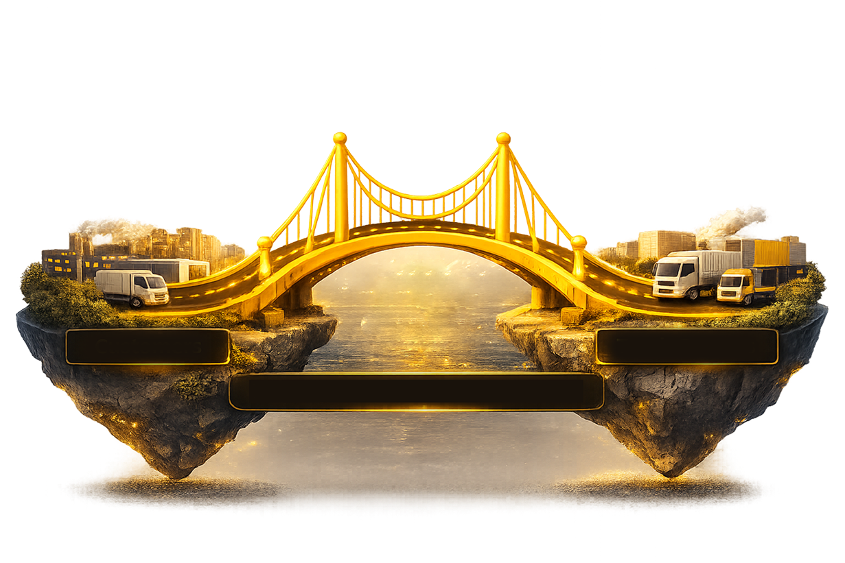 Golden Bridge Illustration